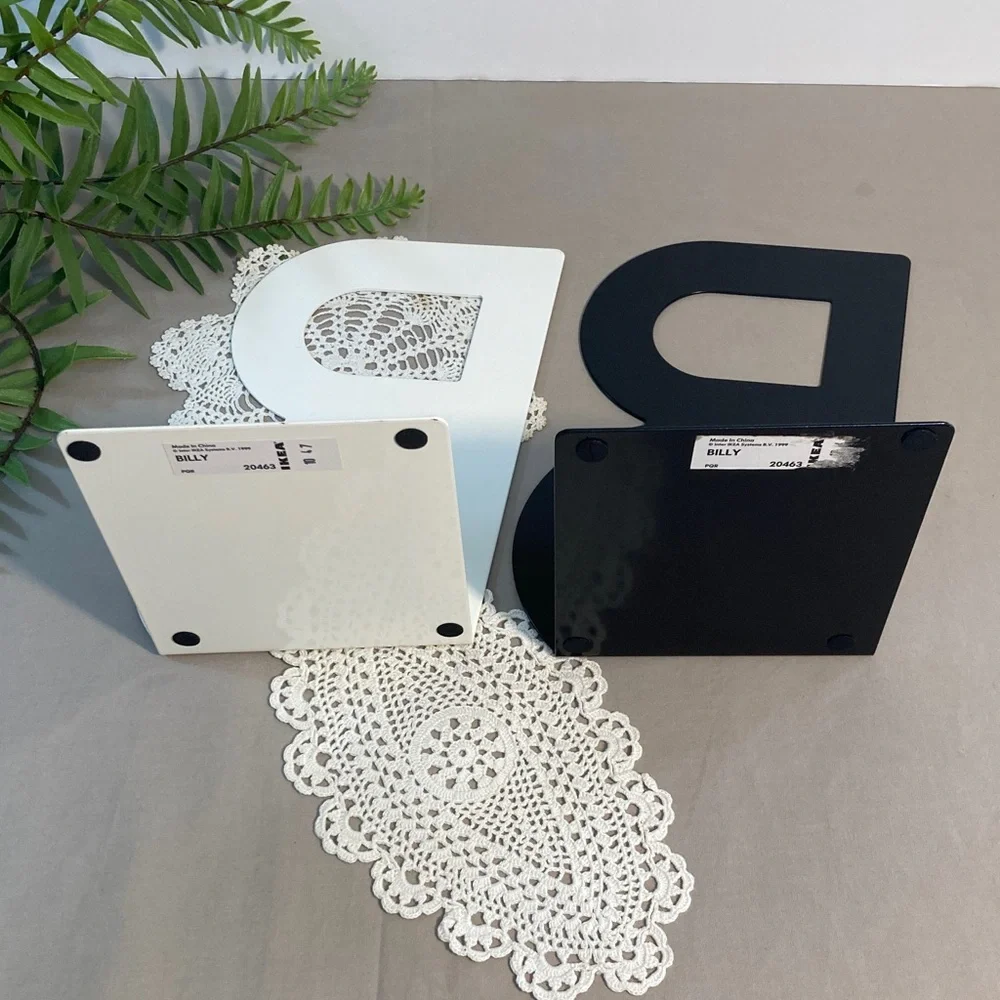 IKEA Black and White Letter B Metal Bookends